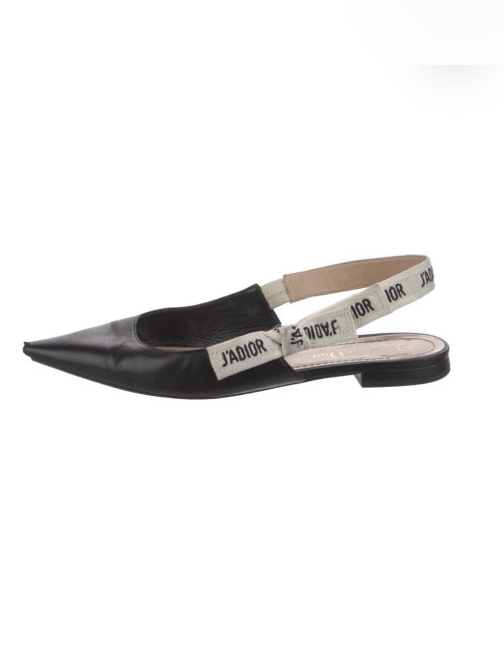 Christian Dior!! Leather Graphic Print Slingback Flats